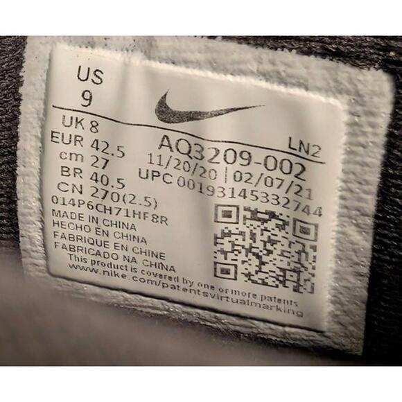 Nike Shoe Alpha Menace Pro 2 Mid Black White Traction Size US 9 Football Cleats - Picture 4 of 9